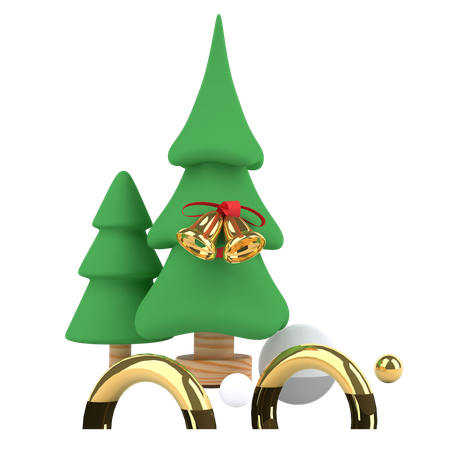 Cheistmas Tree  3D Illustration