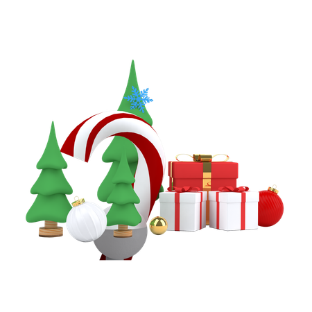 Cheistmas Tree  3D Illustration