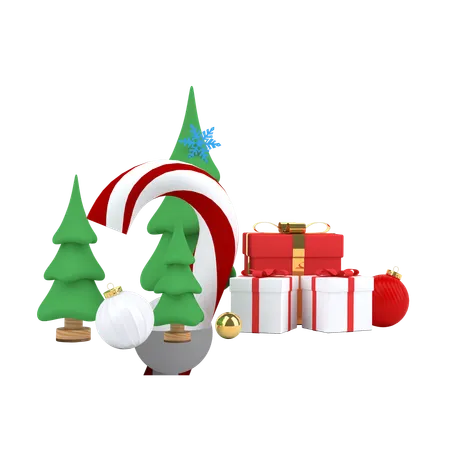 Cheistmas Tree  3D Illustration