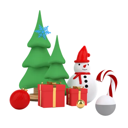 Cheistmas Tree  3D Illustration