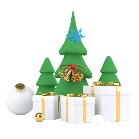 Cheistmas Tree  3D Illustration