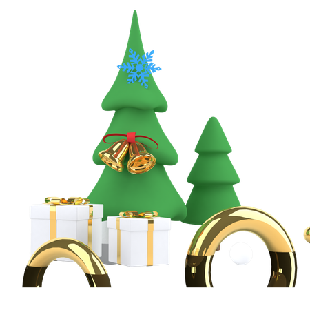 Cheistmas Tree  3D Illustration