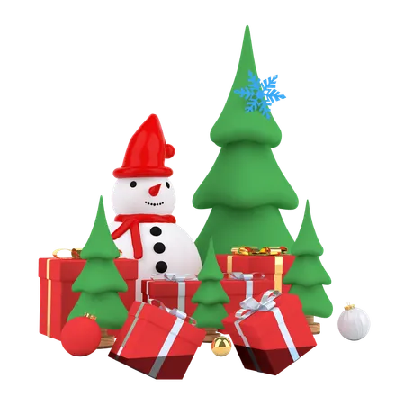 Cheistmas Tree  3D Illustration