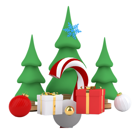 Cheistmas Tree  3D Illustration