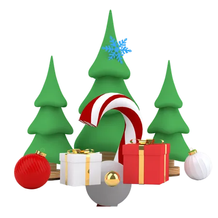 Cheistmas Tree  3D Illustration