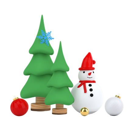 Cheistmas Tree  3D Illustration