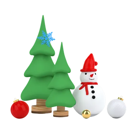 Cheistmas Tree  3D Illustration