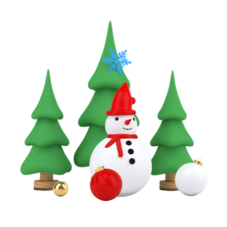 Cheistmas Tree  3D Illustration