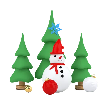 Cheistmas Tree  3D Illustration