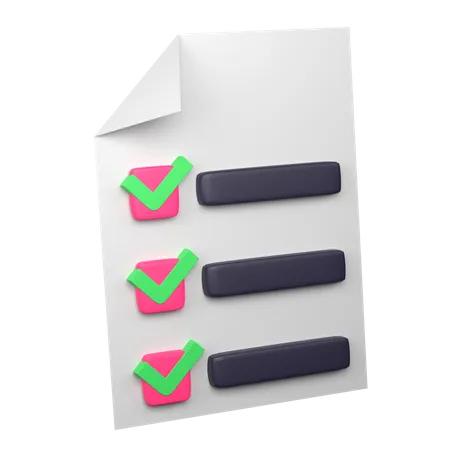 Cheklist  3D Icon