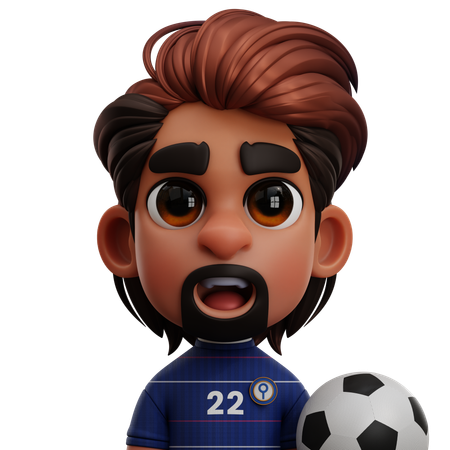 Premium Chelsea FC Player 3D Icon download in PNG, OBJ or Blend format