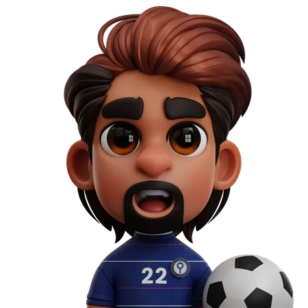 CHELSEA FC PLAYER WITH BALL  3D Icon