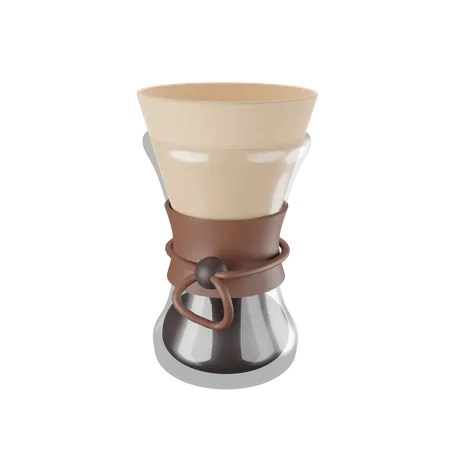 Chemex Coffee 3D Illustration