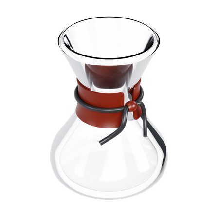 Chemex Coffee Maker 3D Illustration