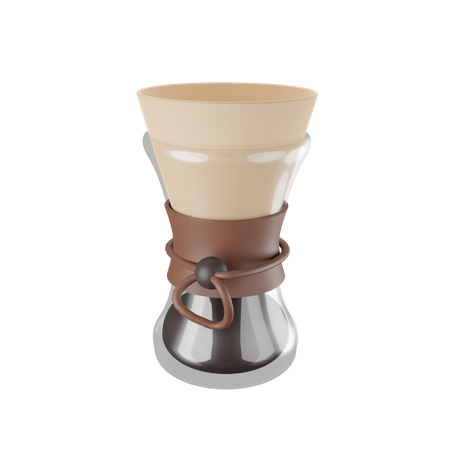 Chemex-Kaffee  3D Illustration