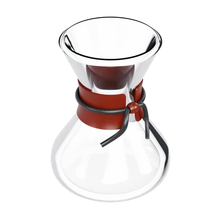 Chemex-Kaffeemaschine  3D Illustration