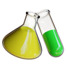 chemical bottle 3d logo