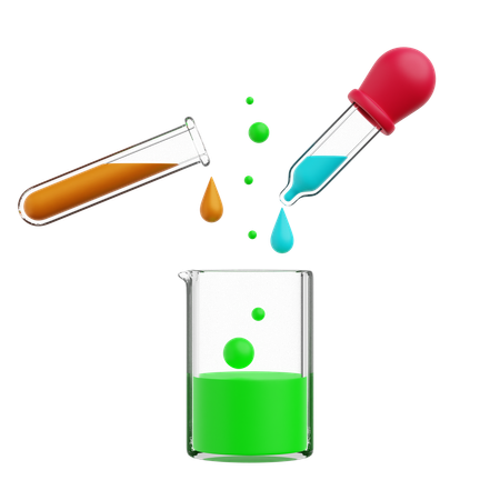 Chemical Experiment  3D Illustration