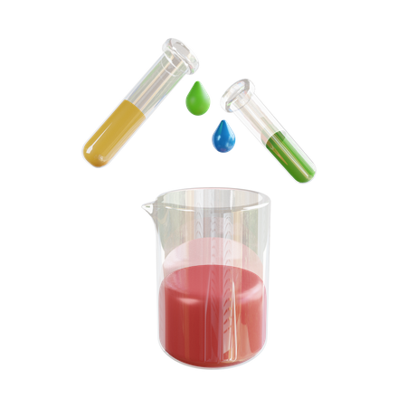 Chemical Experiment  3D Illustration