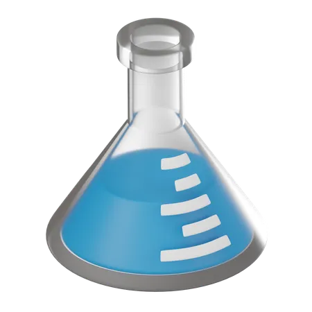 Chemistry Flask Symbol Of Discovery And Education Perfect For Medical Biology And Chemistry Themed Projects 3 D Render Illustration 3D Icon
