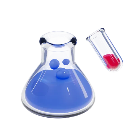Chemical Flask 3 D Icon 3D Icon