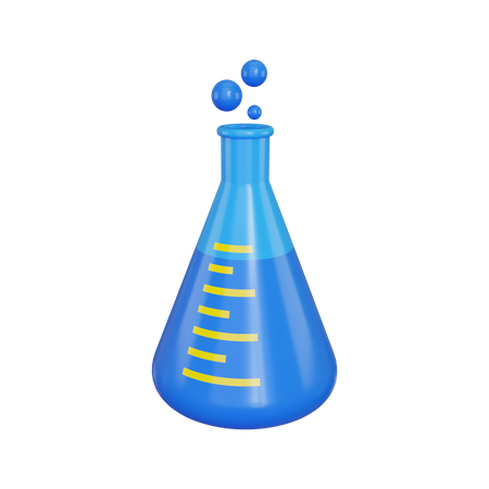 Chemical flask  3D Illustration