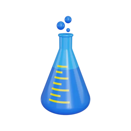 Chemical flask  3D Illustration