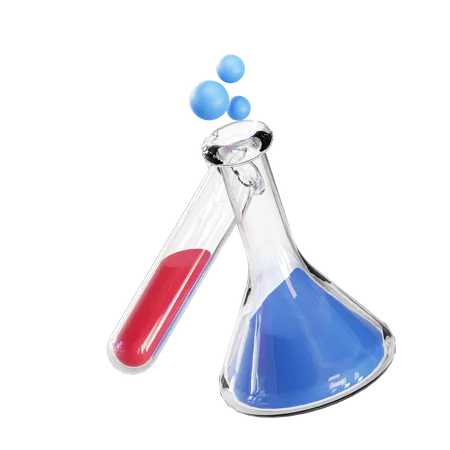 Chemical Flask 3D Illustration