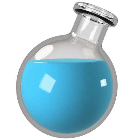 Chemical flask 3D Illustration