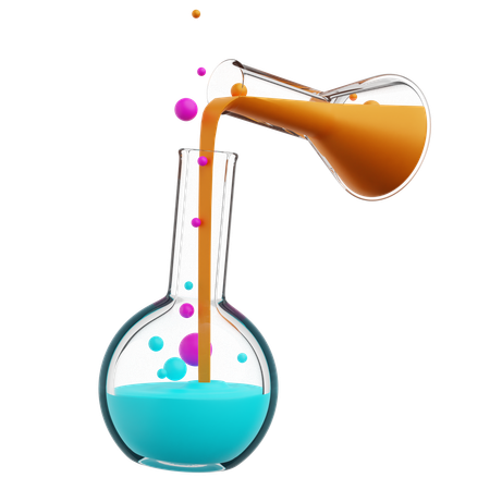 Chemical Reaction  3D Illustration