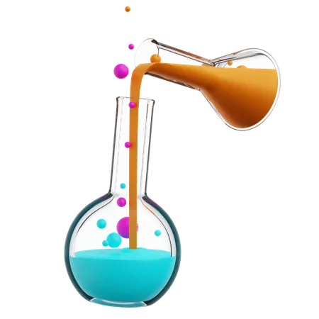 Chemical Reaction  3D Illustration