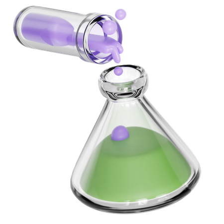 Chemical reaction  3D Icon