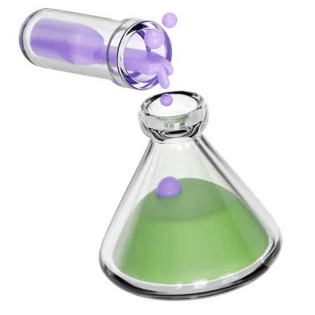 Chemical reaction  3D Icon