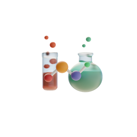Chemical Reaction  3D Icon