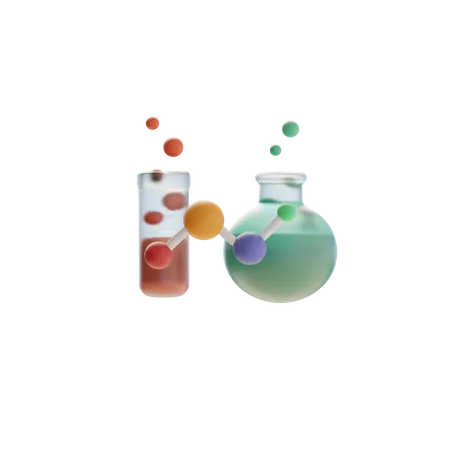 Chemical Reaction  3D Icon