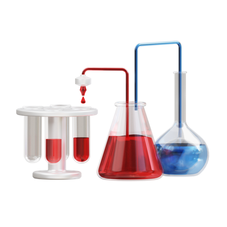Chemical Research 3D Illustration