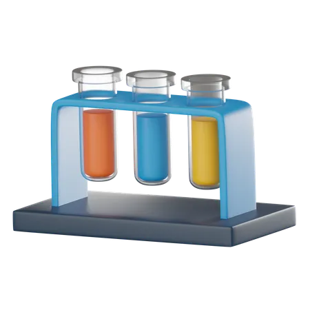 Education With This Featuring Colorful Liquid Filled Test Tubes Perfect For Science Related Concepts Experimentation And Academic Design Projects 3 D Render Illustration 3D Icon