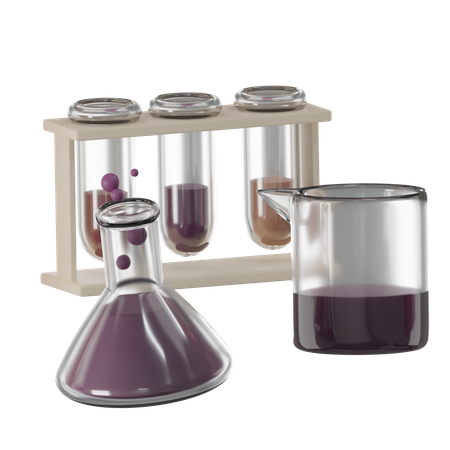 Chemical Test Tubes  3D Icon