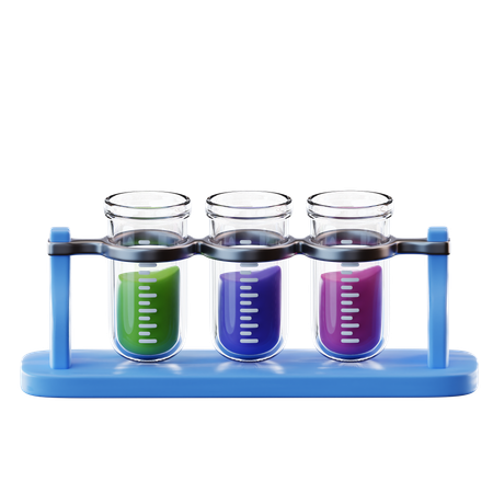 Chemical Test Tubes  3D Icon