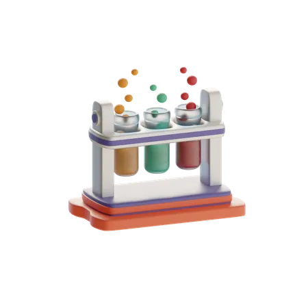 Chemical Tube With Bubbles  3D Icon