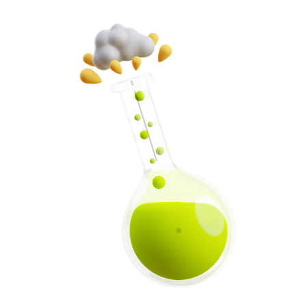 Chemieexperiment  3D Illustration