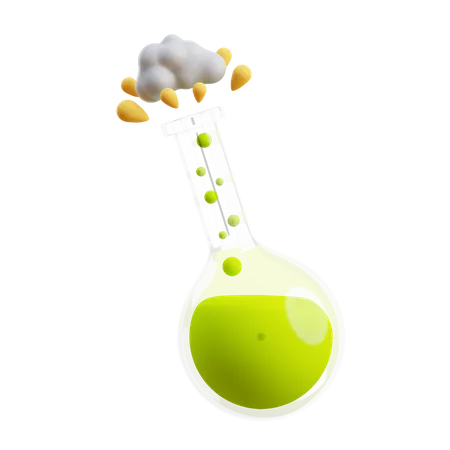 Chemieexperiment  3D Illustration