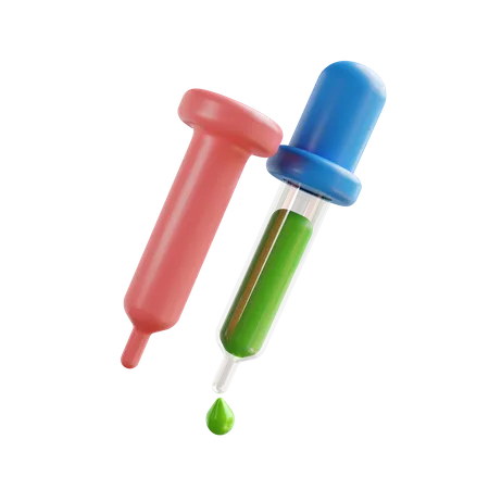 Chemische Pipette  3D Illustration