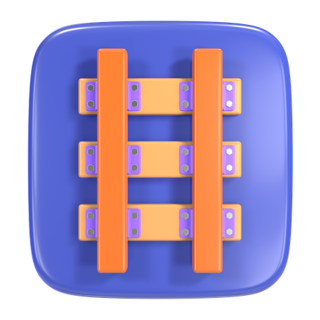 Chemin de fer  3D Icon