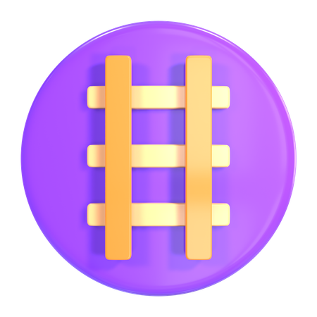 Chemin de fer  3D Icon