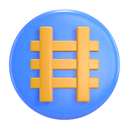 Chemin de fer  3D Icon