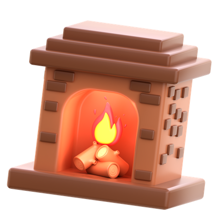 Cheminée  3D Icon