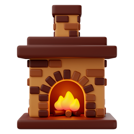 Cheminée  3D Icon