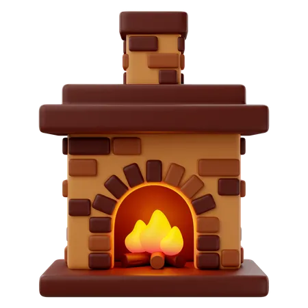 Cheminée  3D Icon