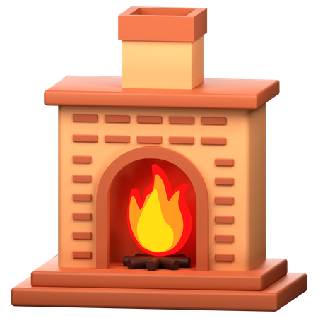 Cheminée  3D Icon